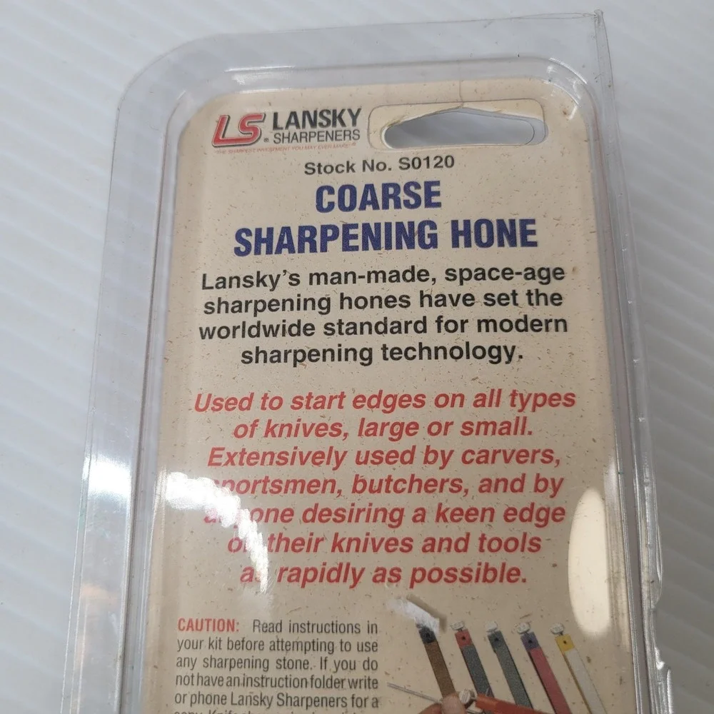 Lansky Sharpening Hone Coarse Grit Knife Sharpener Stone Stock S0120 NEW SEALED